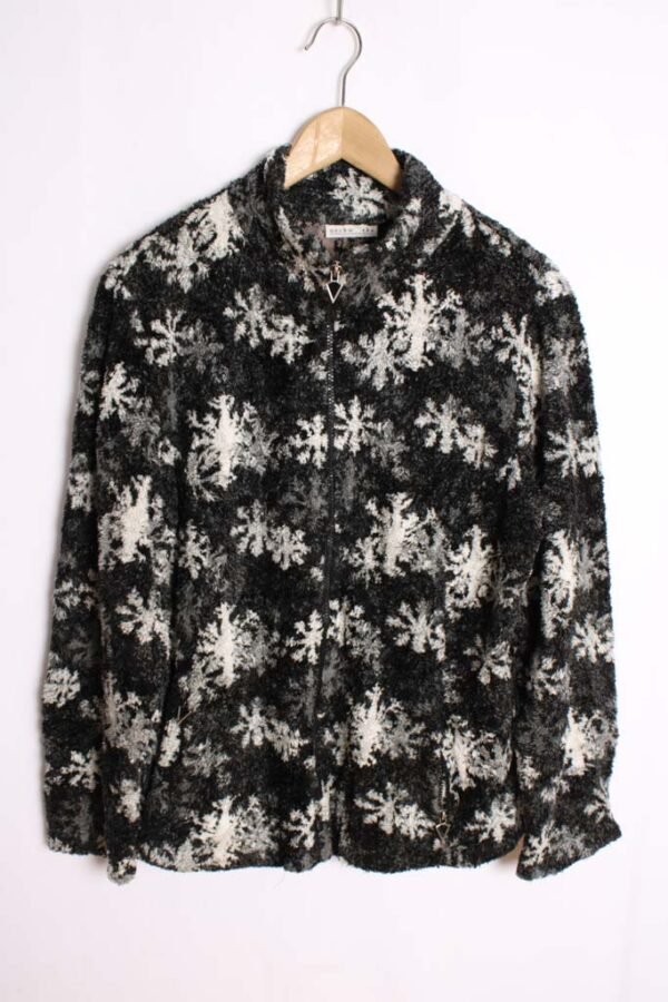 Forro Polar Copos de Nieve Vintage "XL" mujer
