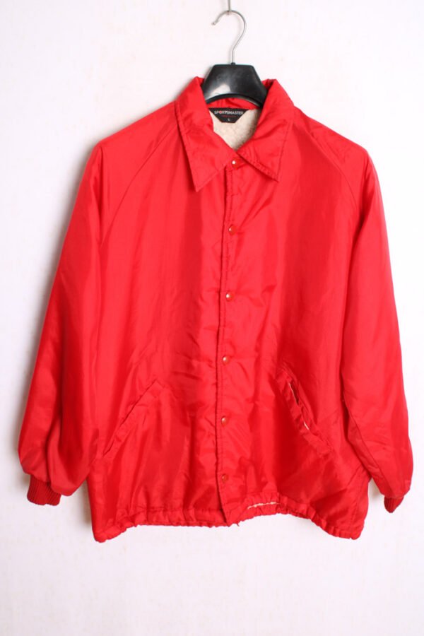 gas-station-vintage-jacket-36.jpg Coach Jacket Vintage Roja con Borreguillo "L"
