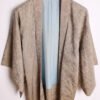 Haori Japonés Vintage Kimono Gris Estampado