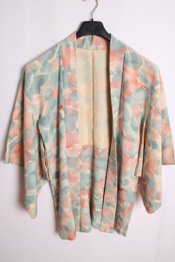 Haori Japonés Vintage Print Kimono Tonos Pastel