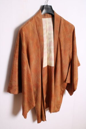 Haori Japonés Vintage Kimono Color Cobrizo