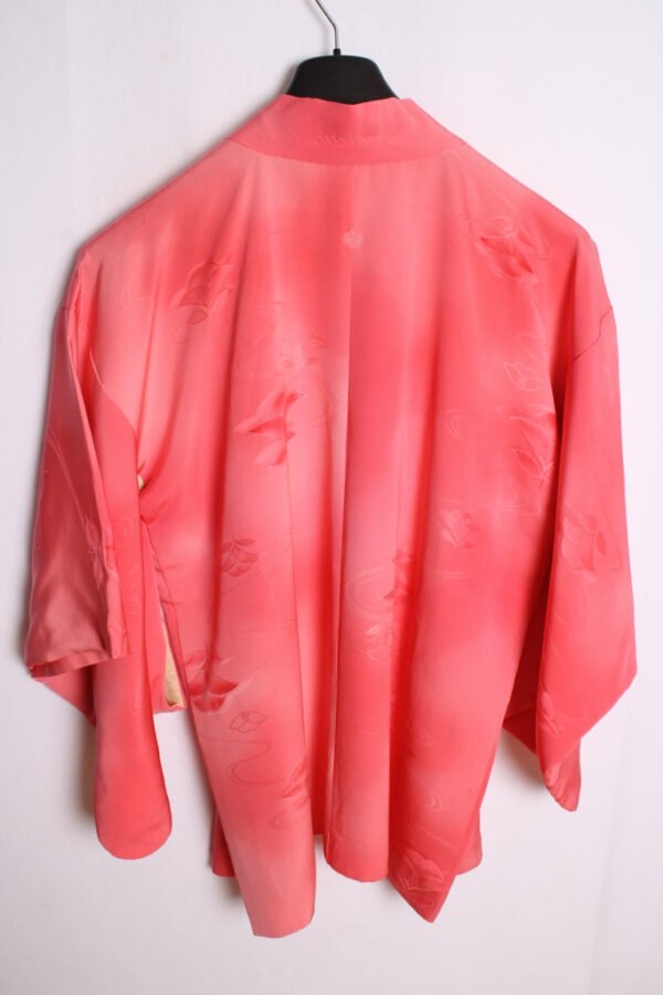 Haori Japonés Vintage Kimono Rosa Chicle