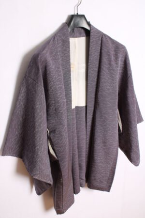 Haori Japonés Vintage Kimono Color Berenjena