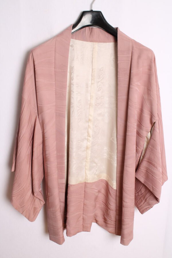 Haori Japonés Vintage Kimono  Rosa Empolvado