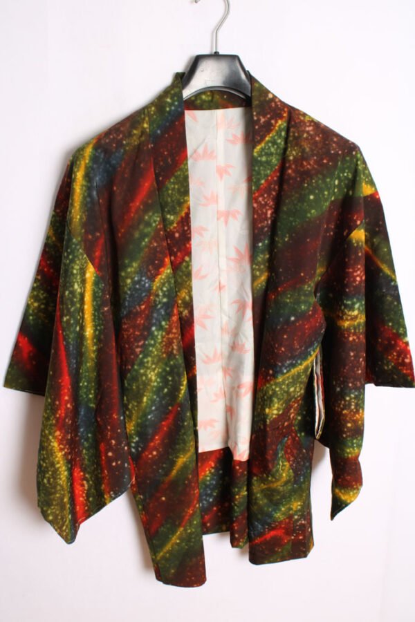 Haori Japonés Vintage Kimono Estampado Difuminado