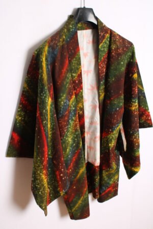 Haori Japonés Vintage Kimono Estampado Difuminado