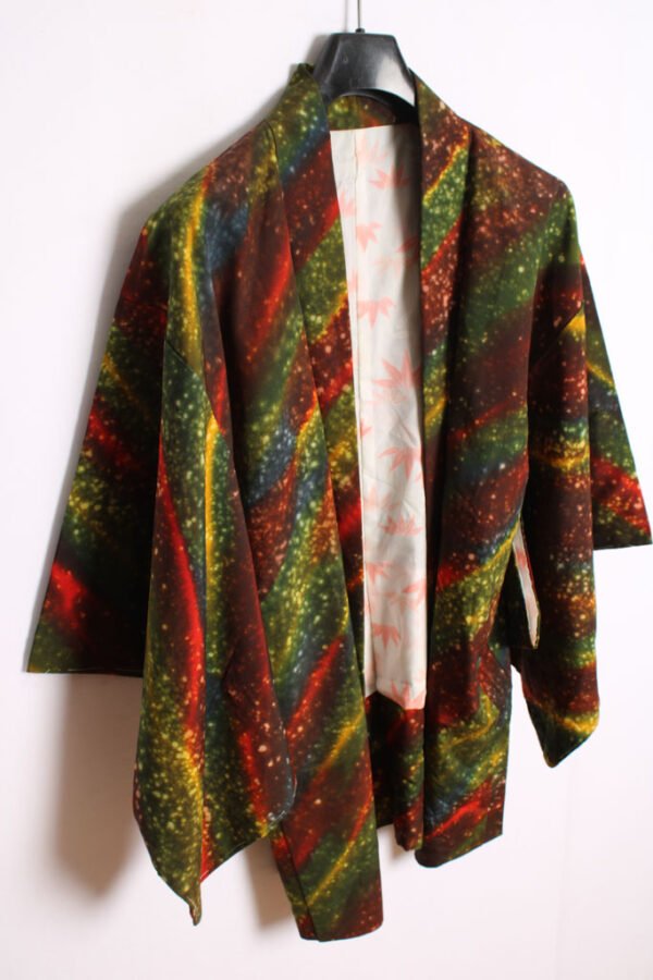 Haori Japonés Vintage Kimono Estampado Difuminado