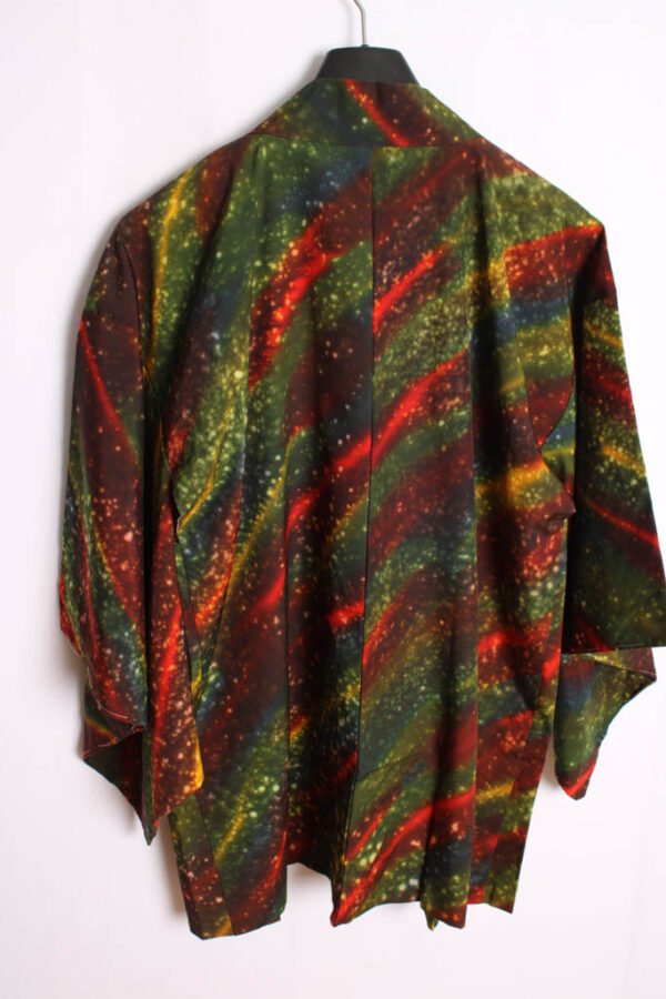 Haori Japonés Vintage Kimono Estampado Difuminado