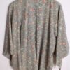 Kimono Haori Japonés Vintage Azul con Flores