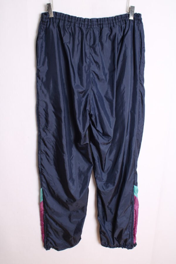 Pantalón Tactel Azul Marino Vintage con Franjas "L"