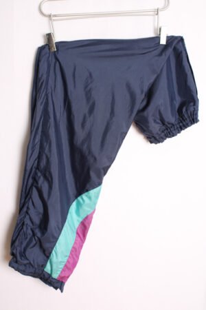 Pantalón Tactel Azul Marino Vintage con Franjas "L"