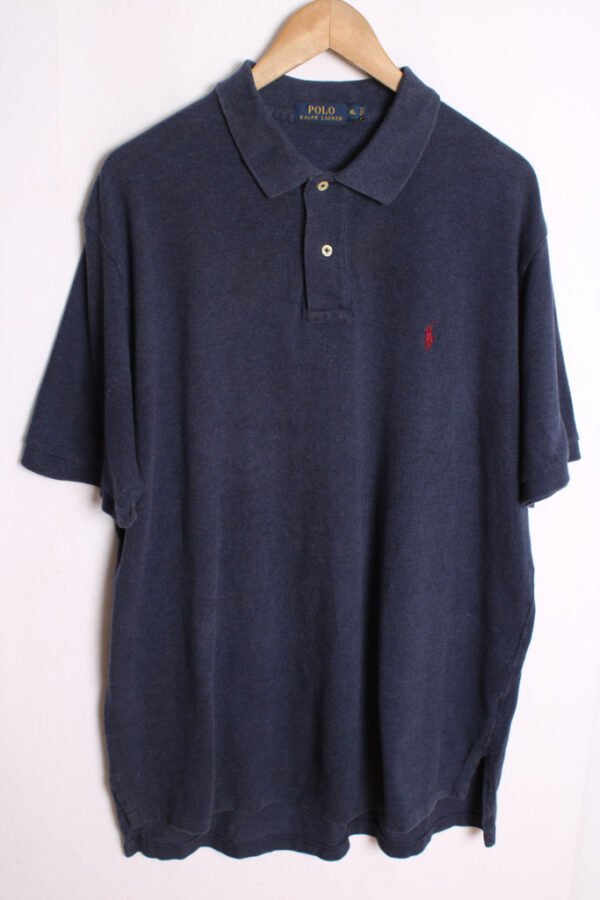 Polo Vintage Ralph Lauren Azul Jaspeado "XL"