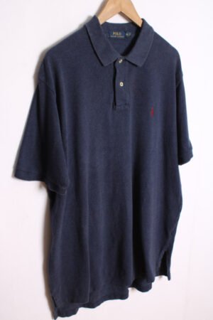 Polo Vintage Ralph Lauren Azul Jaspeado "XL"