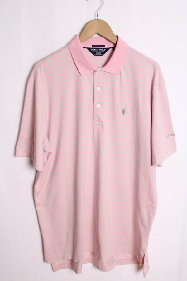 Polo Vintage Ralph Lauren Rayas Flúor "XL"