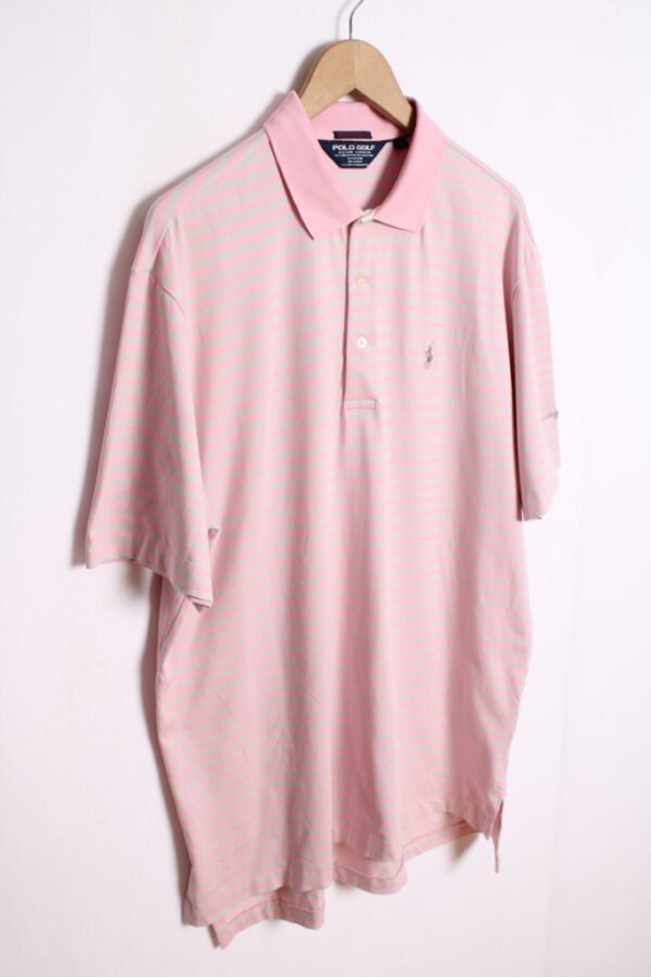 Polo Vintage Ralph Lauren Rayas Flúor "XL"