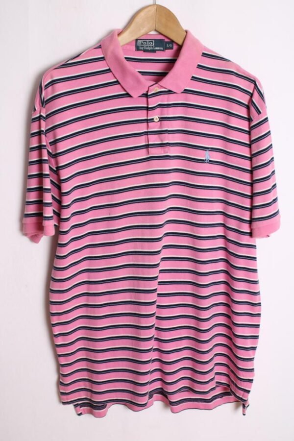 Polo Ralph Lauren Vintage Rayas Rosas y Azules "L"