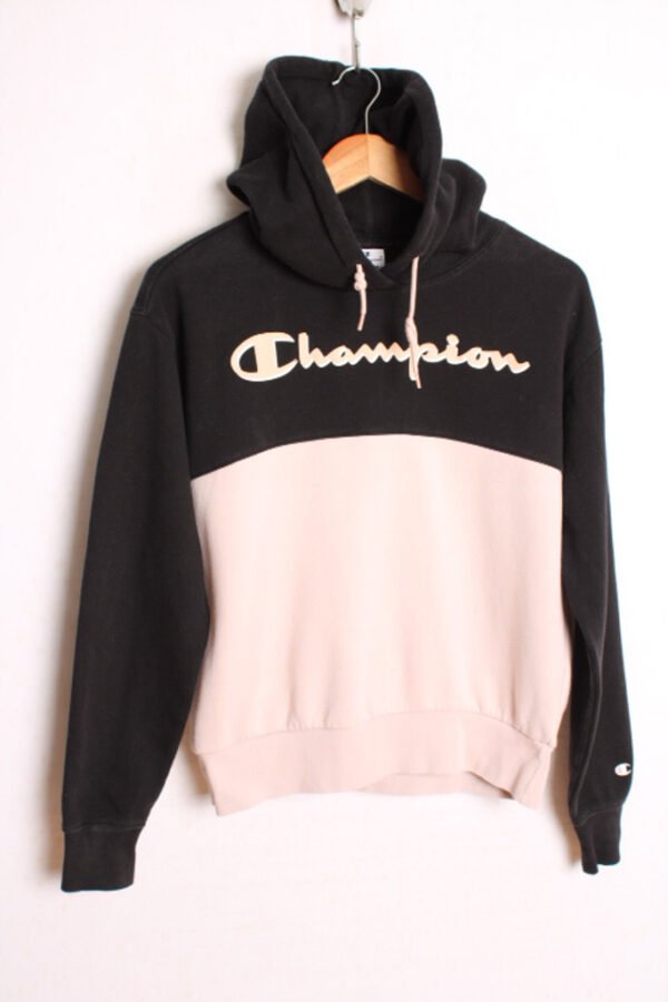 Sudadera Champion Vintage Negra y Rosa "M" mujer
