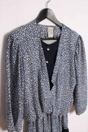 Vestido Estampado Bicolor Vintage "XL/2XL"