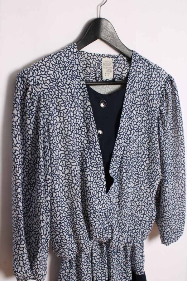 Vestido Estampado Bicolor Vintage "XL/2XL"
