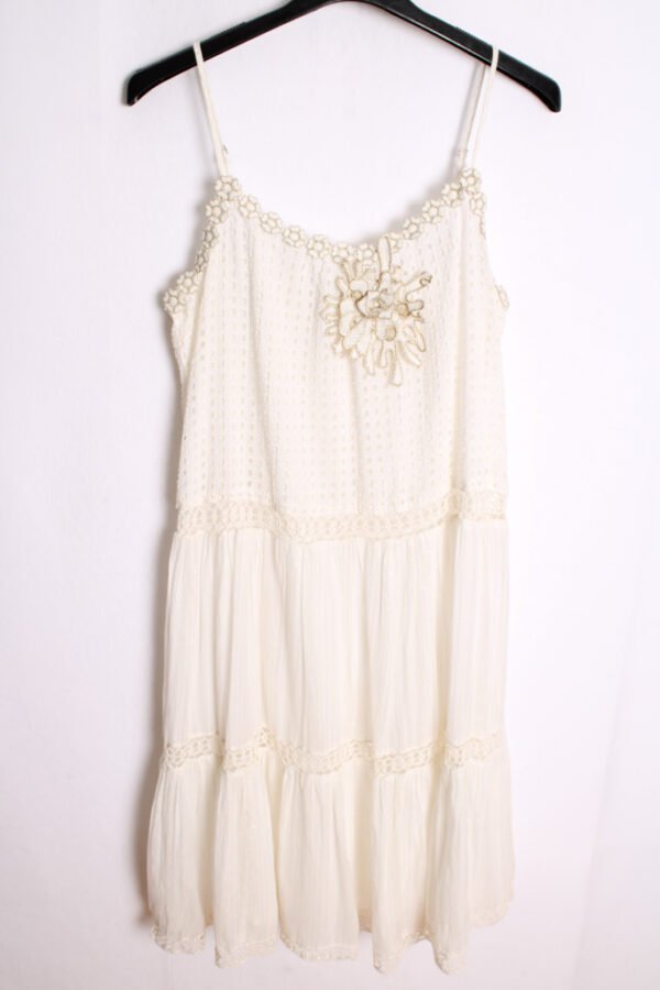 Vestido Midi Hilos Dorados Vintage "L/XL"