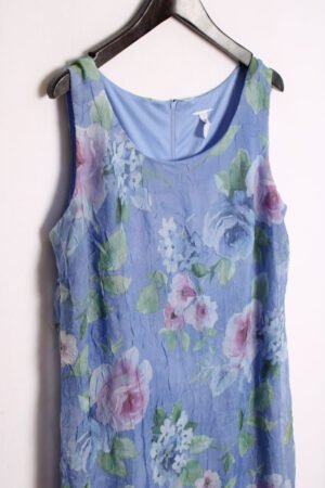 Vestido Largo Lila Vintage Flores "XL/2XL"