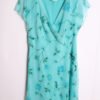 Vestido Vintage Celeste Estampado Flores "L"
