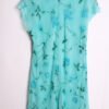 Vestido Vintage Celeste Estampado Flores "L"