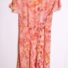 Vestido Rosa Vintage Flores y Hojas "2XL"