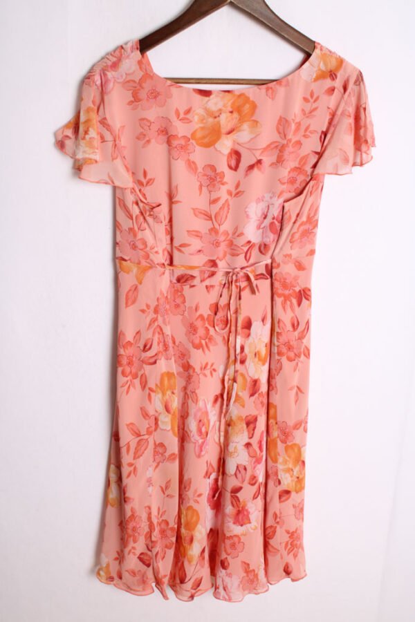 Vestido Rosa Vintage Flores y Hojas "2XL"