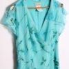 Vestido Vintage Celeste Estampado Flores "L"
