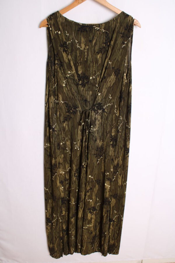 Vestido Maxi Vintage Verdes Flores "3XL"