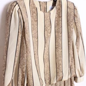 Vestido Plisado Midi Vintage Rayas "XL/2XL"