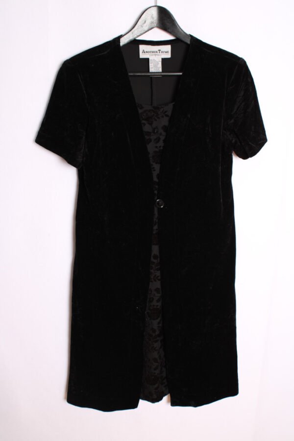 Vestido Terciopelo  Vintage Efecto Chaleco "L"