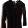 Vestido Terciopelo Mini Negro Vintage "2XS"