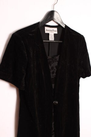 Vestido Terciopelo  Vintage Efecto Chaleco "L"