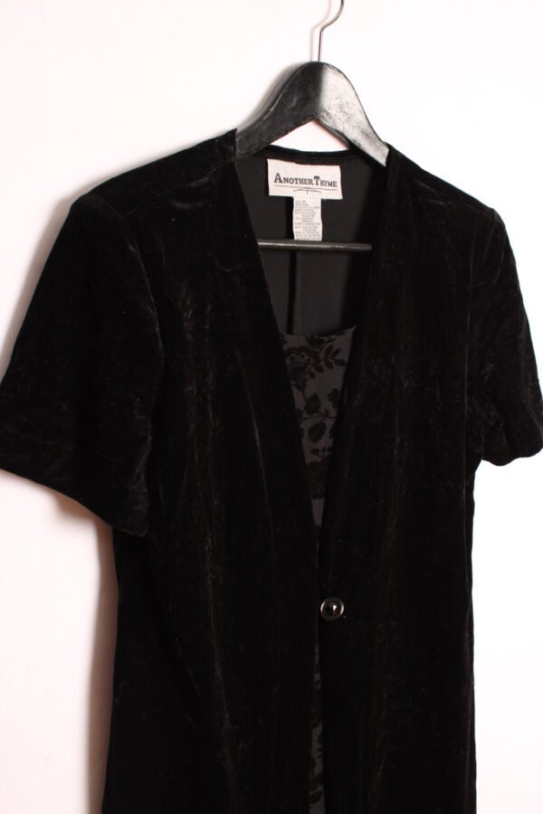 Vestido Terciopelo  Vintage Efecto Chaleco "L"