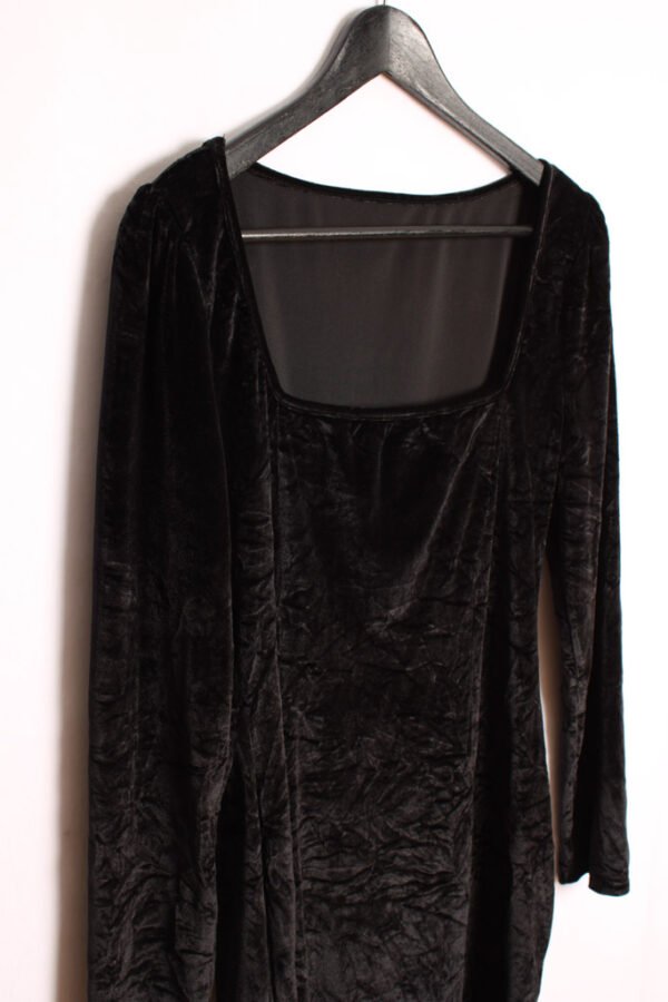 Vestido Terciopelo Escote Cuadrado Vintage "M"
