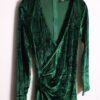 Vestido Terciopelo Verde Vintage "XS"