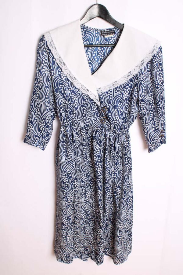Vestido Lunares Cuello Bobo Vintage "M"
