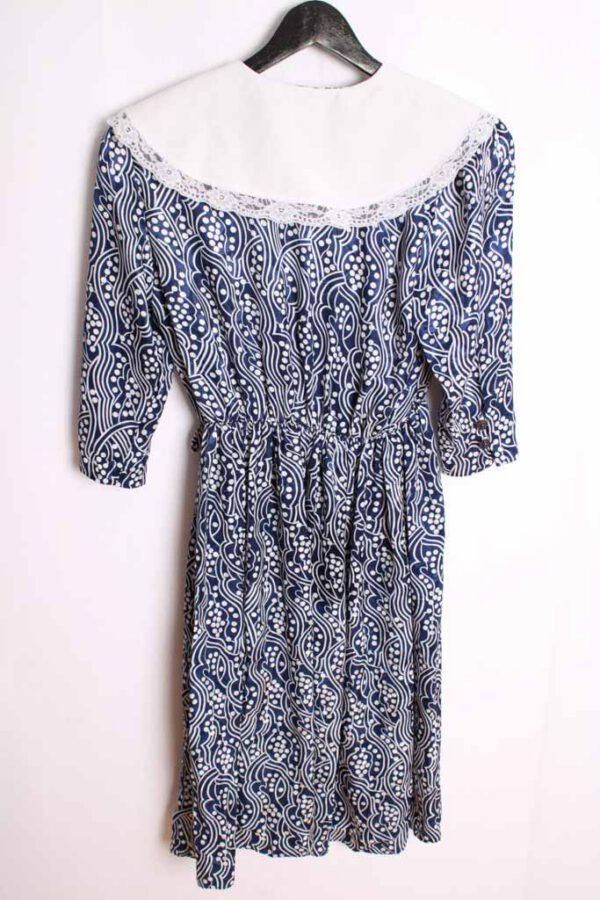 Vestido Lunares Cuello Bobo Vintage "M"