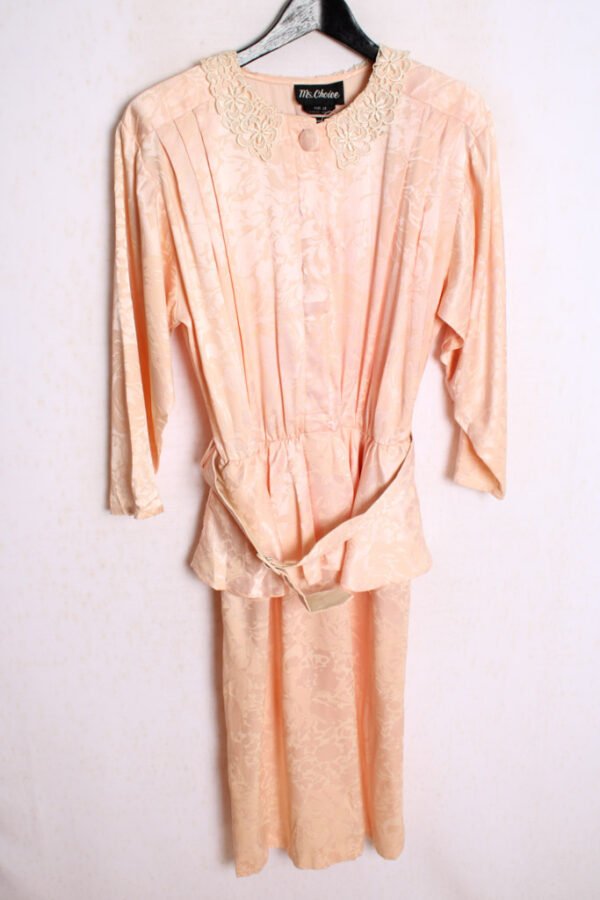 Vestido Midi Rosa con Cinturón "2XL"