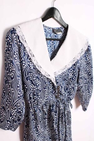 vestido-usa-midi-vintage-93-1.jpg Vestido Lunares Cuello Bobo Vintage "M"