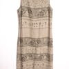 Vestido Vintage 90´s Maxi de Lino  Tonos Grises "XL/2XL"