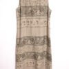 Vestido Vintage 90´s Maxi de Lino  Tonos Grises "XL/2XL"
