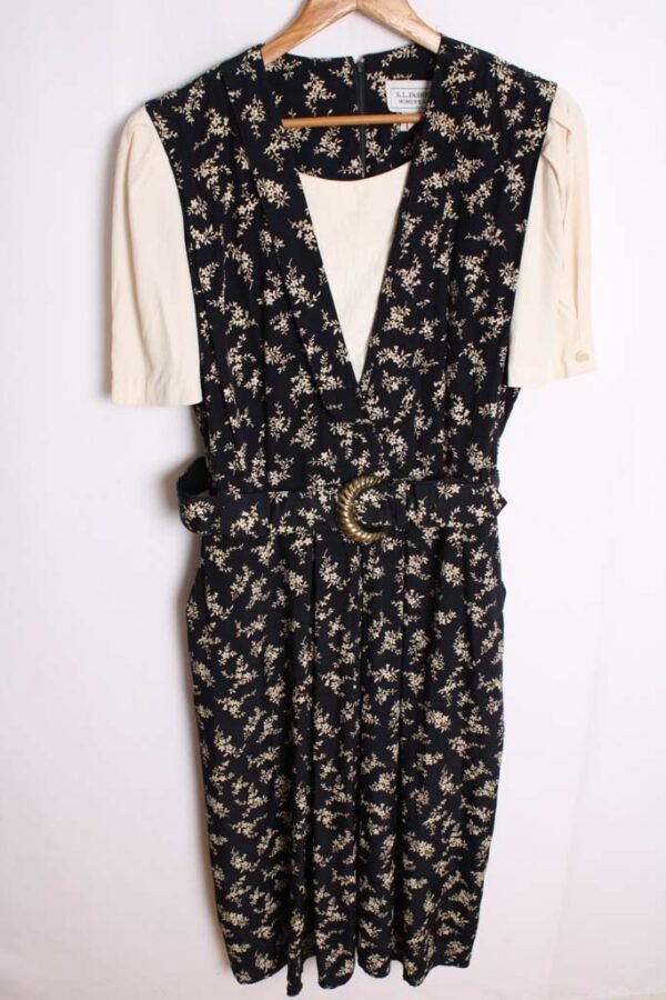 vestido-vintage-americano-verano-100.jpg Vestido Vintage Azul Midi Liberty "XL/2XL"