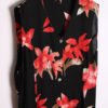 Vestido Sin Mangas Negro Vintage con Flores "XL"