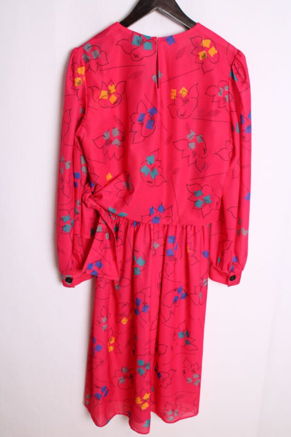 Vestido Fucsia Vintage Print Abstracto "M/L"