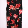 Vestido Sin Mangas Negro Vintage con Flores "XL"