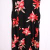 Vestido Sin Mangas Negro Vintage con Flores "XL"