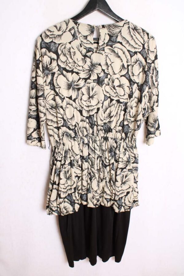 Vestido Flores Vintage con Peplum "XL/2XL"